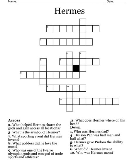 designer Hermes crossword